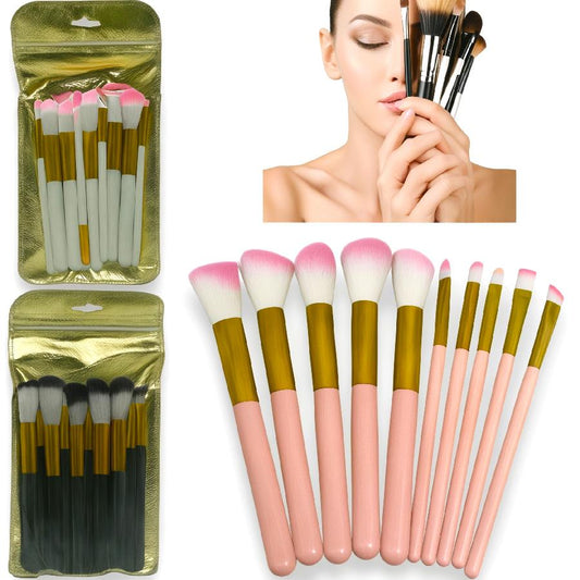 Brocha kabuki x10 colores surtidos