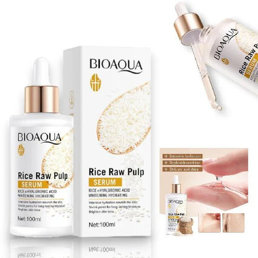 Suero Facial Aclarante Extracto Arroz y Acido Hialuronico Bioaqua 100ml